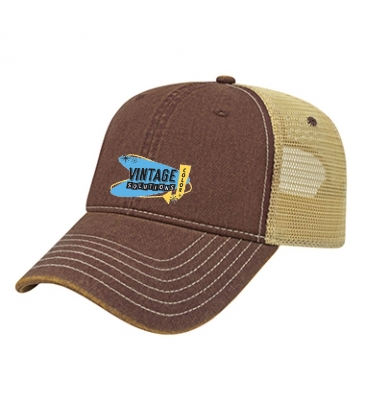 Premium Vintage Washed Mesh Back Cap