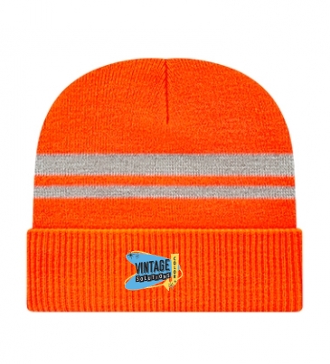 Reflective Knit Cap with Cuff