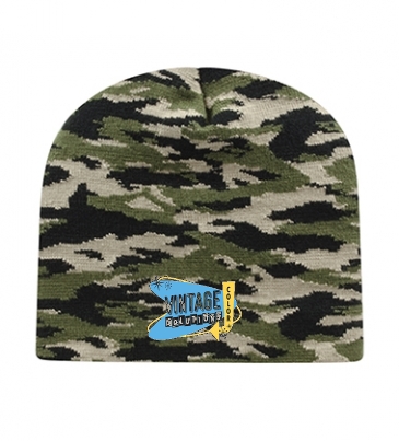 Vintage Tiger Camouflage Knit Beanie