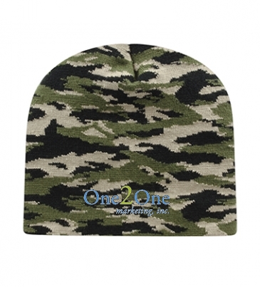 Vintage Tiger Camouflage Knit Beanie