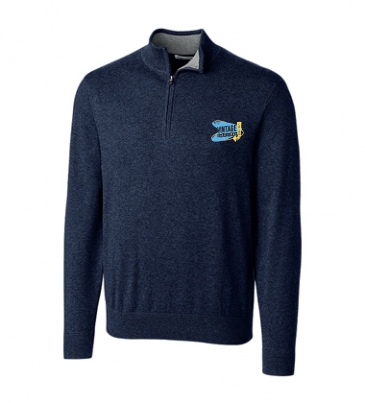 Lakemont Tri-Blend Mens Big and Tall Quarter Zip Pullover Sweater