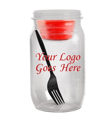 27 oz Salad Jar with Dressing Container
