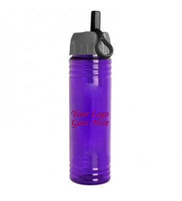 24 oz. Slim Fit Water Bottle with Ring Straw Lid