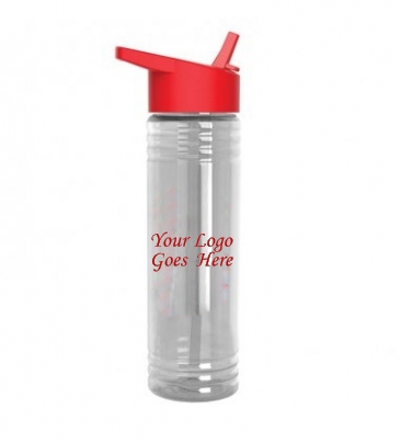 24 oz. Slim Fit Water Bottles with Flip Straw Lid