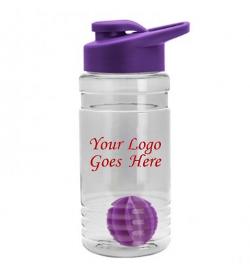 20 oz.  Shaker Groove Bottle - Drink-Thru Lid