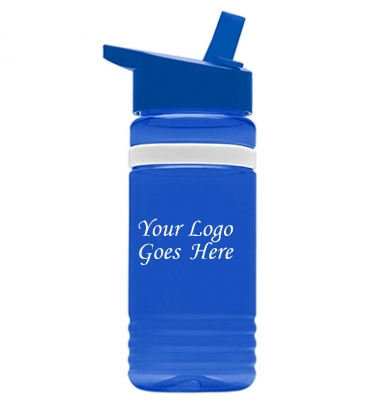 20 oz.  Stripe Bottle - Flip Straw Lid