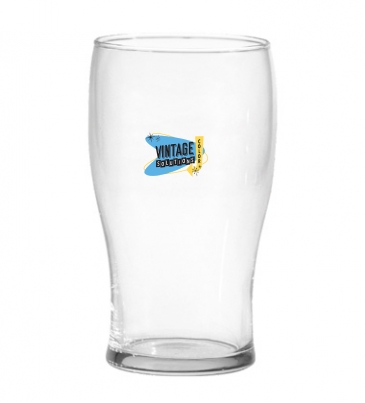 20 oz Large Pub Glass - Deep Etched