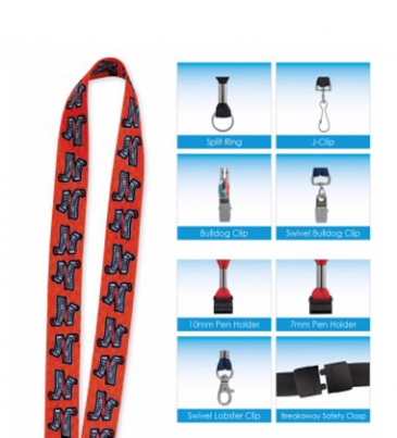 1" 'Fine Print' Lanyard