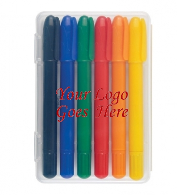 6-Piece Retractable Crayons in Case