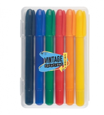6-Piece Retractable Crayons in Case