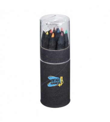 Blackwood 12-Piece Colored Pencil Set in Tube with Sharpener