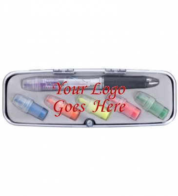 Tri-Color Pen & Highlighter Set