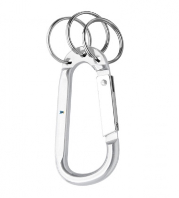 8mm Carabiner with Triple Split Ring
