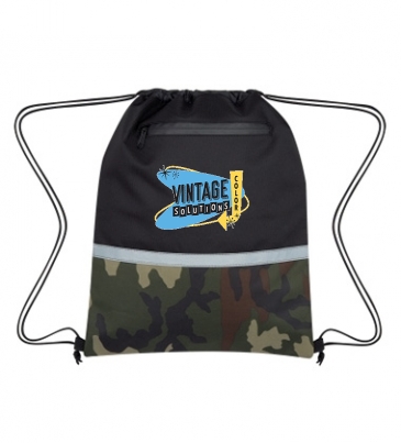 Camo Accent Drawstring Sports Pack