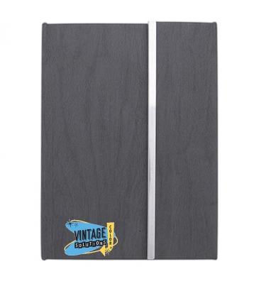 Woodgrain Padfolio with Sticky Notes & Flags