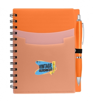 Tri-Pocket Notebook & Satin Pen