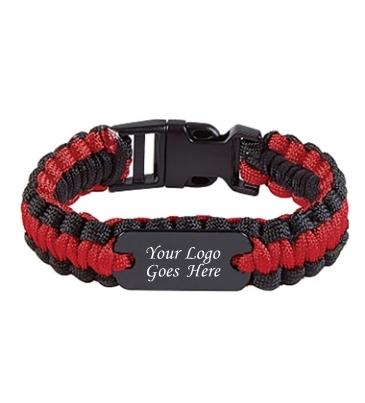 Paracord Bracelet with Metal Plate