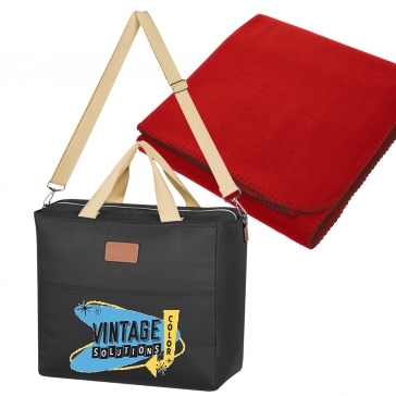 Heavy Cooler Bag with Fleece Blanket