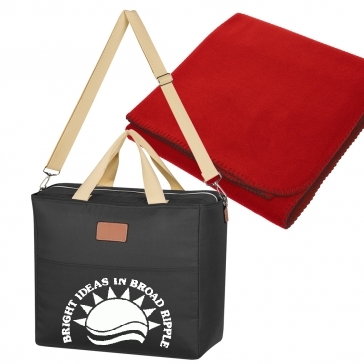 Heavy Cooler Bag with Fleece Blanket