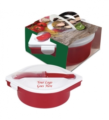 Multi-Compartment Food Container & Utensils