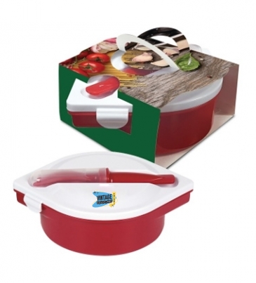 Multi-Compartment Food Container & Utensils
