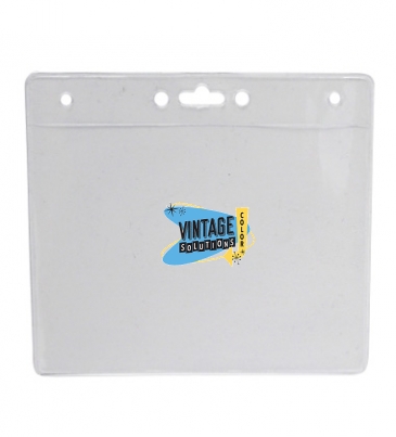 Vinyl Badge Holder Pouch-4" x 3"