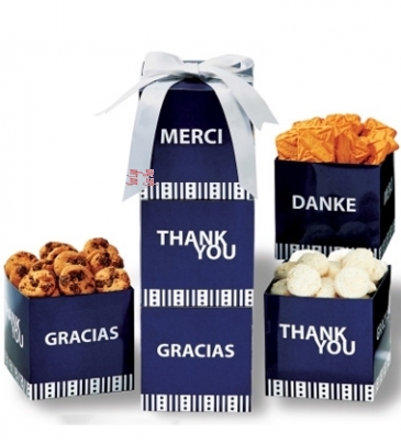 Cube Shaped Cookie Tower