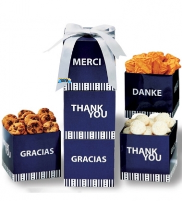 Cube Shaped Cookie Tower