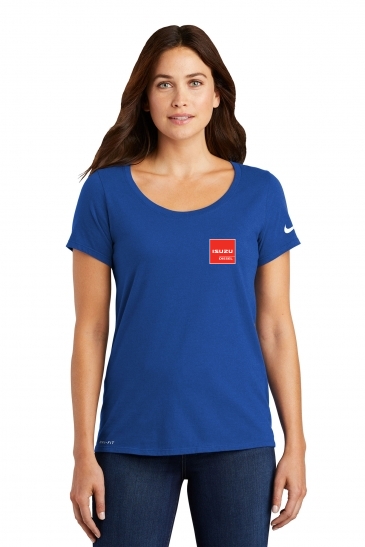Nike Ladies Dri-FIT Cotton/Poly Scoop Neck Tee