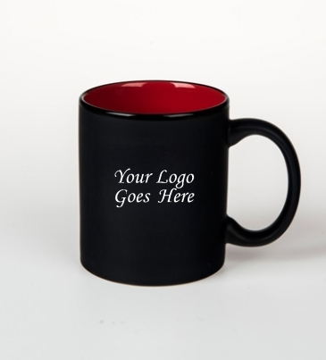 11oz Mondrian Mug - Black/Red