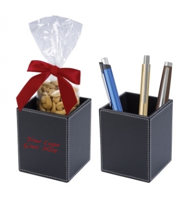 Faux Leather Pen Cup Set_Cashews