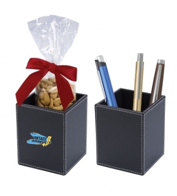 Faux Leather Pen Cup Set_Cashews