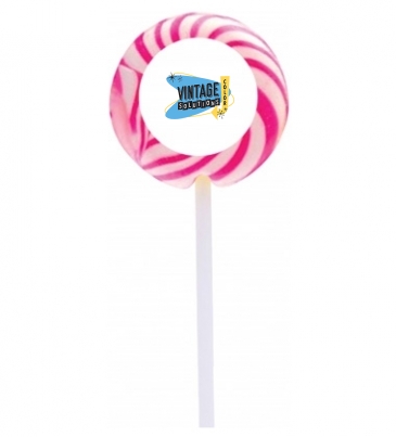 Swirl Lollipop with Round Label