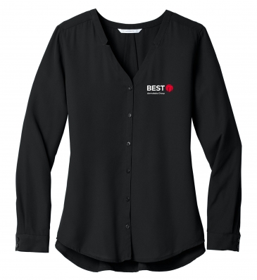 Port Authority ® Ladies Long Sleeve Button-Front Blouse