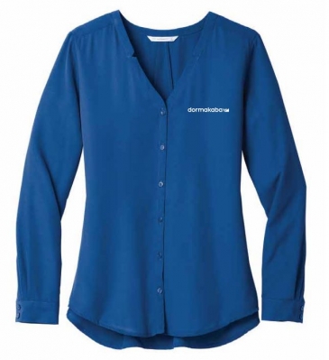 Port Authority ® Ladies Long Sleeve Button-Front Blouse