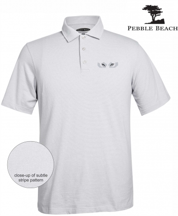 Pebble Beach Heathered Stripe Polo