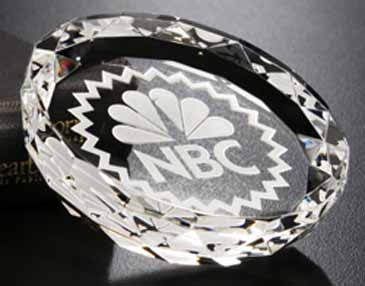 Faceted Gem Paperweight 3-1/4" Dia.