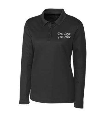 Clique Spin Eco Performance Pique Long Sleeve Womens Polo