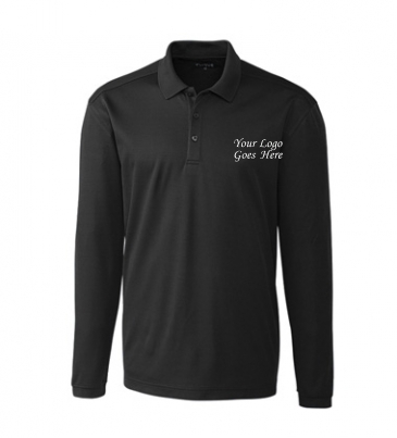 Clique Spin Eco Performance Pique Long Sleeve Mens Polo