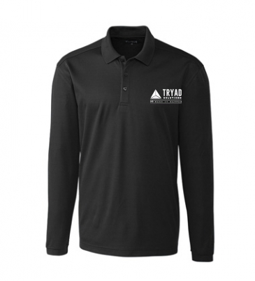 Clique Spin Eco Performance Pique Long Sleeve Mens Polo