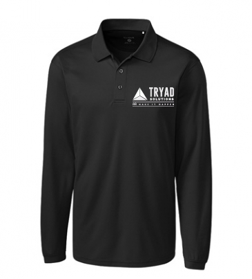 Clique Ice Pique Mens Long Sleeve Tech Polo