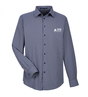 CrownLux Performance™ Men's Tonal Mini Check Shirt