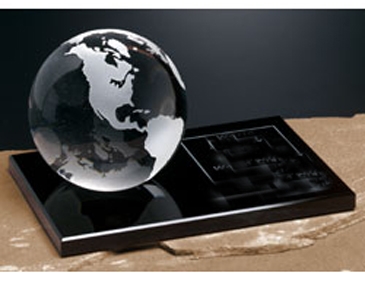 Continental Globe on Glass Base