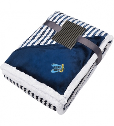 Field & Co.® Chevron Striped Sherpa Blanket
