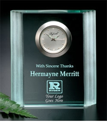 Jade Wave Clock 4-1/2"