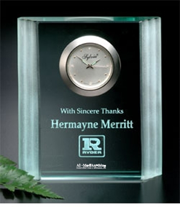 Jade Wave Clock 4-1/2"