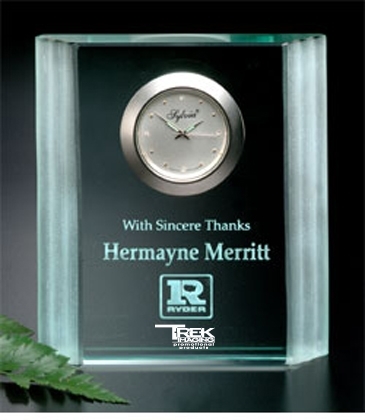 Jade Wave Clock 4-1/2"