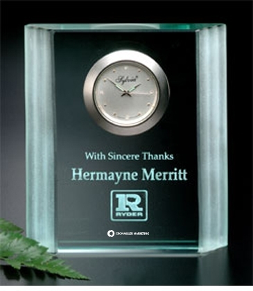 Jade Wave Clock 4-1/2"