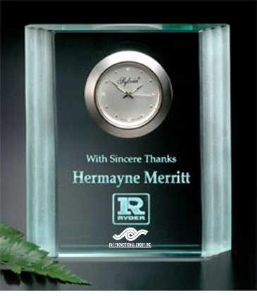 Jade Wave Clock 4-1/2"