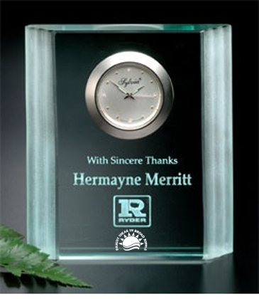 Jade Wave Clock 4-1/2"